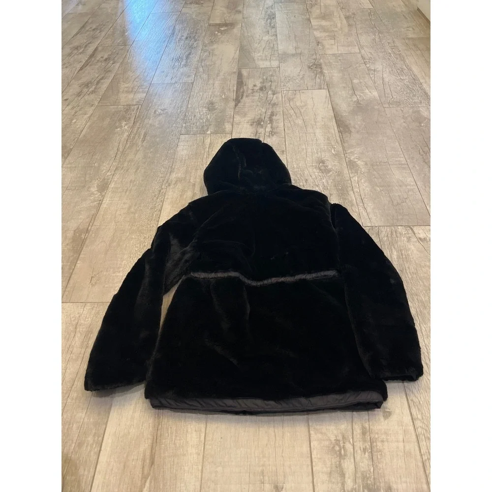 The North Face Teen Girls Mossbud Swirl Reversible Jacket Black Size L 12 Fleece
